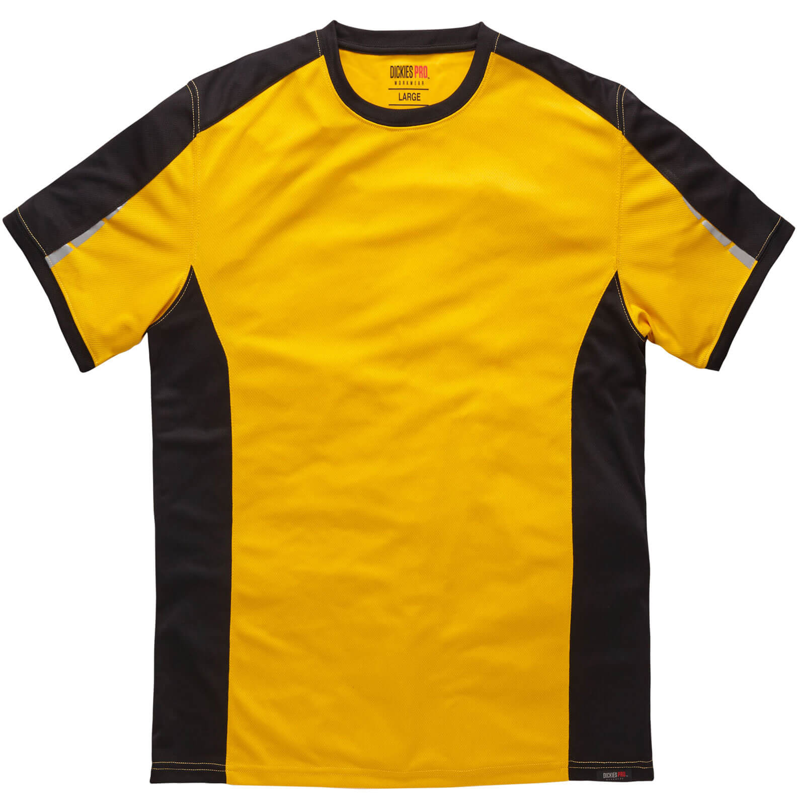 Image of Dickies Mens Pro T Shirt Yellow / Black XL