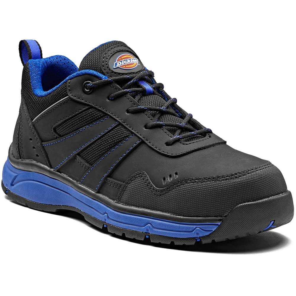 Dickies Mens Emerson Safety Trainers Black / Royal Blue Size 7