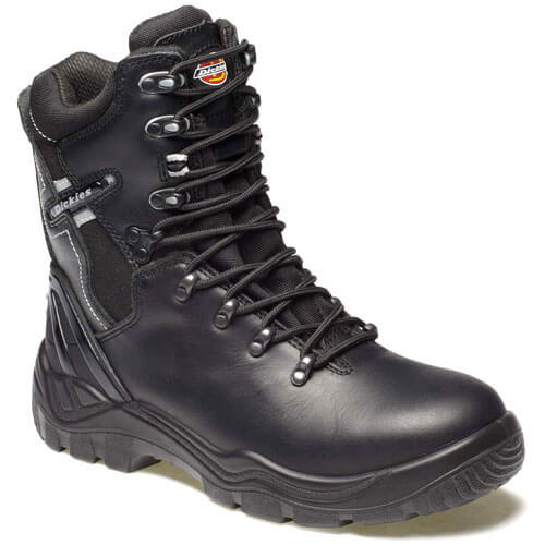 Men's Shoes Sizes 4-12 Dickies Quebec Lined Super Safety Work Boots Black 