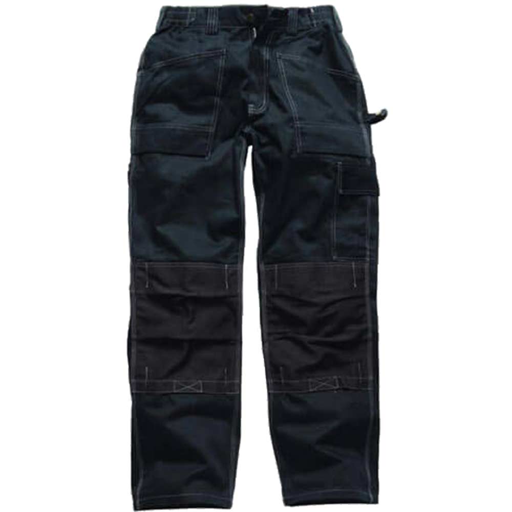 Image of Dickies Mens Grafter Duo Tone 290 Trousers Black 40" 30"