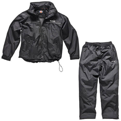 Image of Dickies Childrens Vermont Waterproof Suit Black 9 - 10