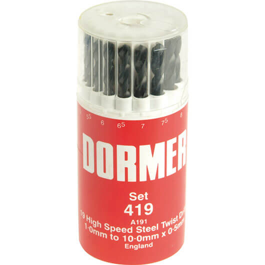 Image of Dormer A191-419 19 Piece HSS Jobber Drill Bit Set