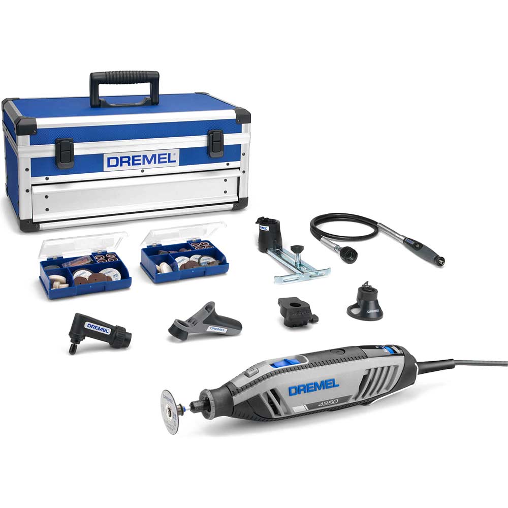 Image of Dremel 4250 Rotary Multi Tool 128 Accessory Platinum Kit