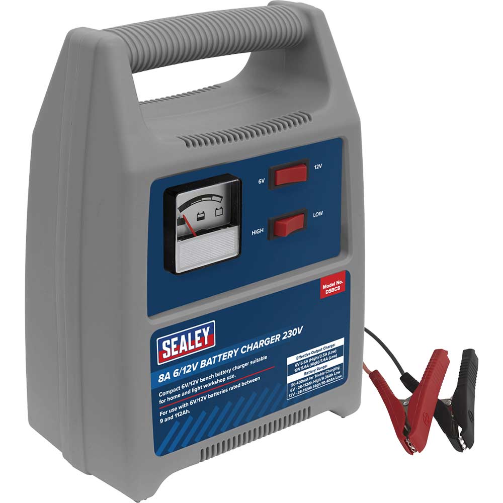 Sealey DSBC8 Battery Charger 8 Amp 6v or 12v