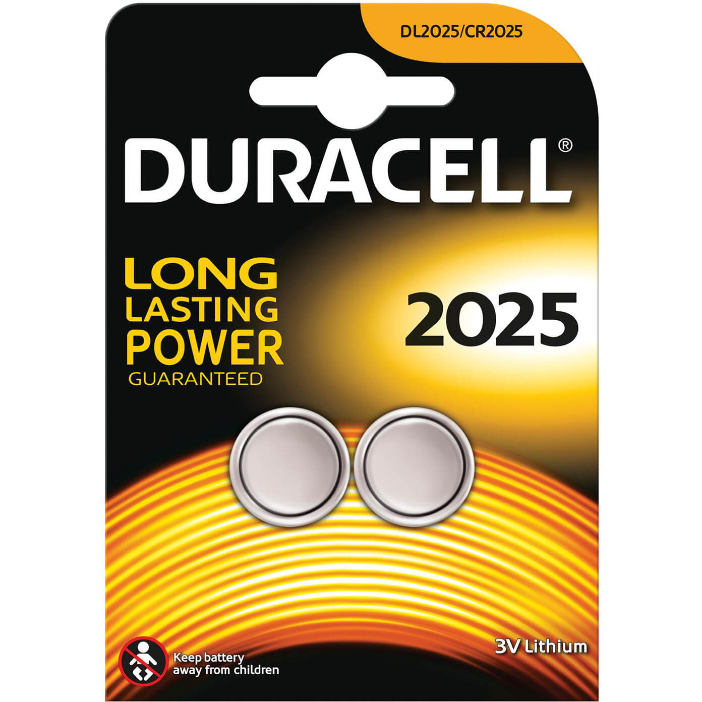 Image of Duracell CR2025 Coin Lithium Battery Pack of 2