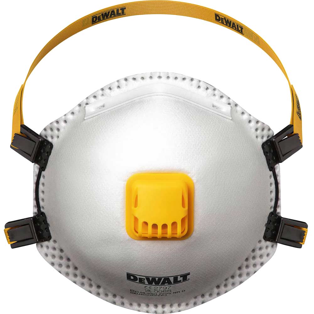 Dewalt Respiration FFP2 Disposable Respirator Mask Pack of 5