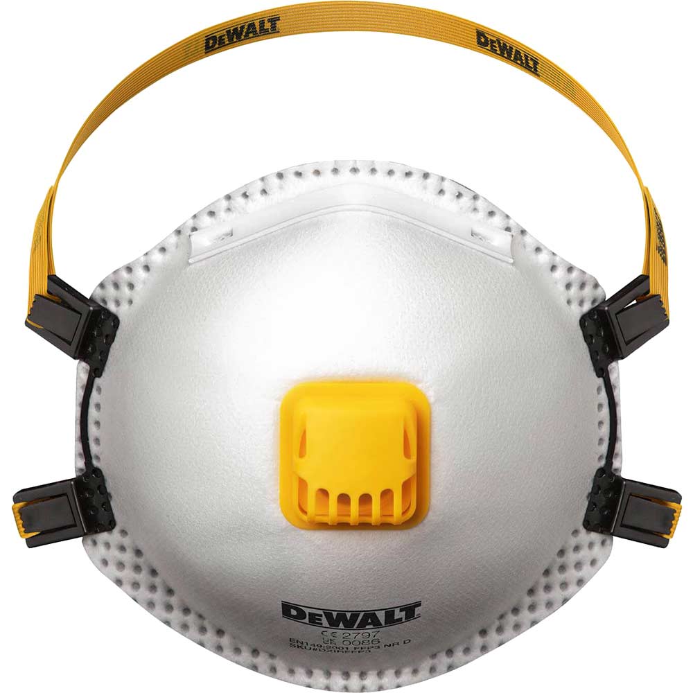 Dewalt Respiration FFP3 Disposable Respirator Mask Pack of 5
