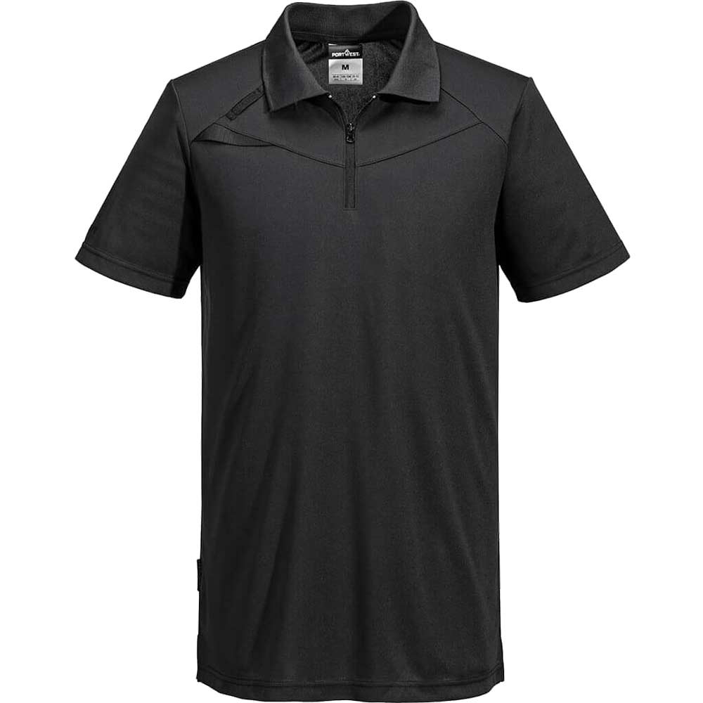 Portwest DX4 Short Sleeve Polo Shirt All Black 2XL