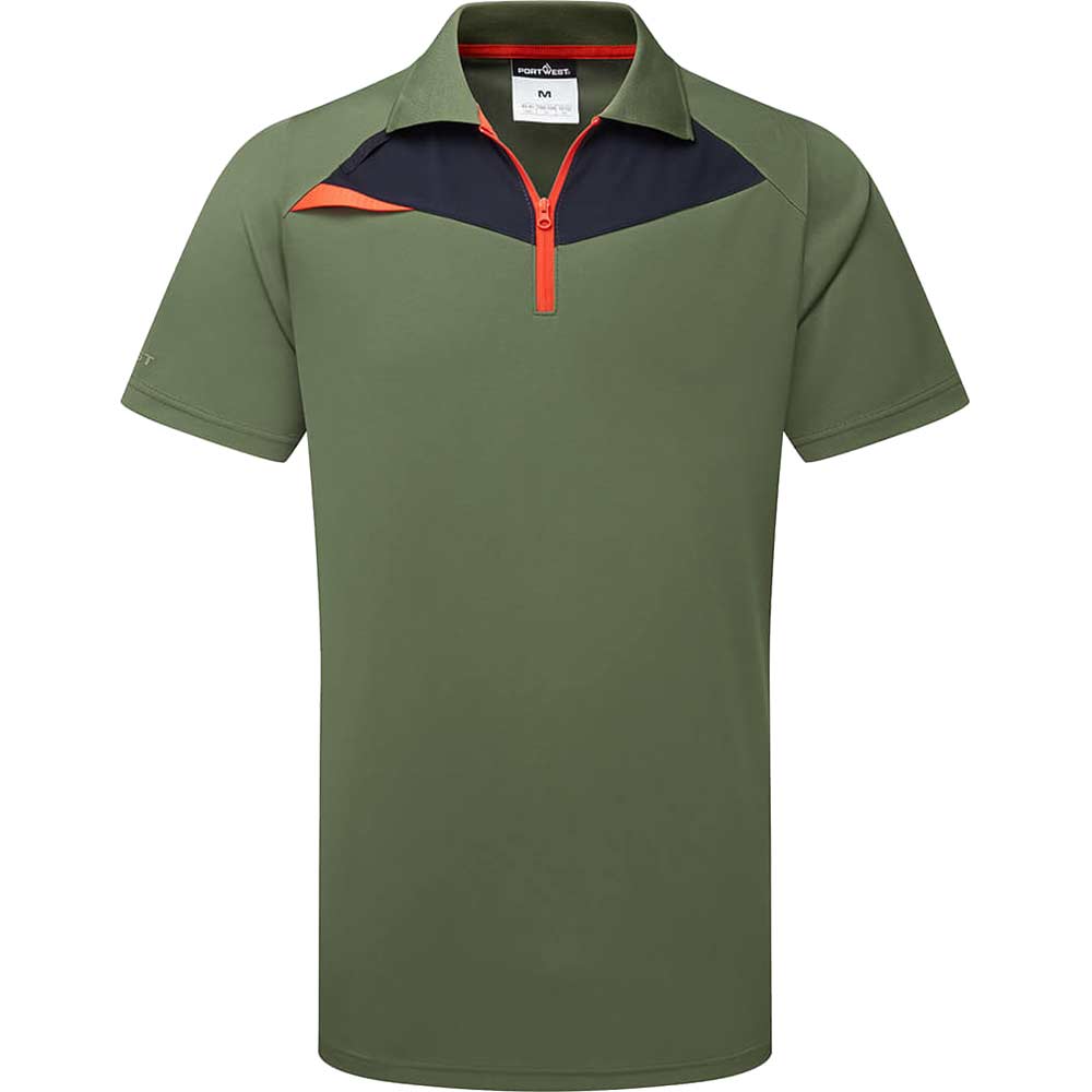 Portwest DX4 Short Sleeve Polo Shirt Moss Green XL