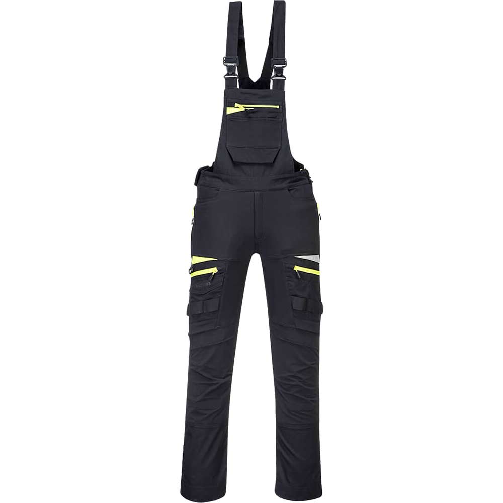 Image of Portwest DX4 Work Bib and Brace Black S