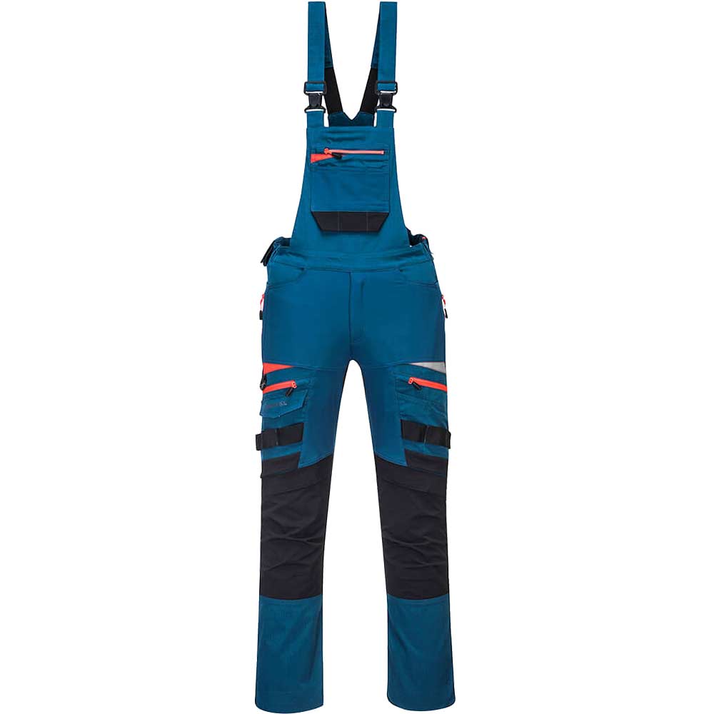 Image of Portwest DX4 Work Bib and Brace Metro Blue 2XL