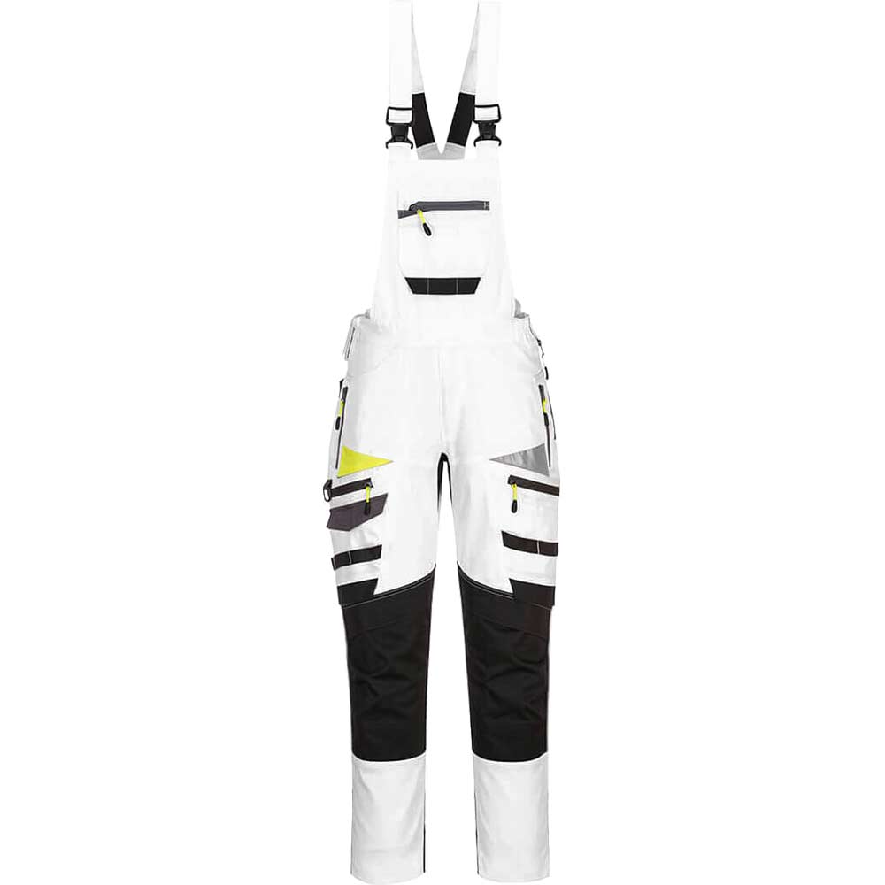 Portwest DX4 Work Bib and Brace White / Grey 2XL