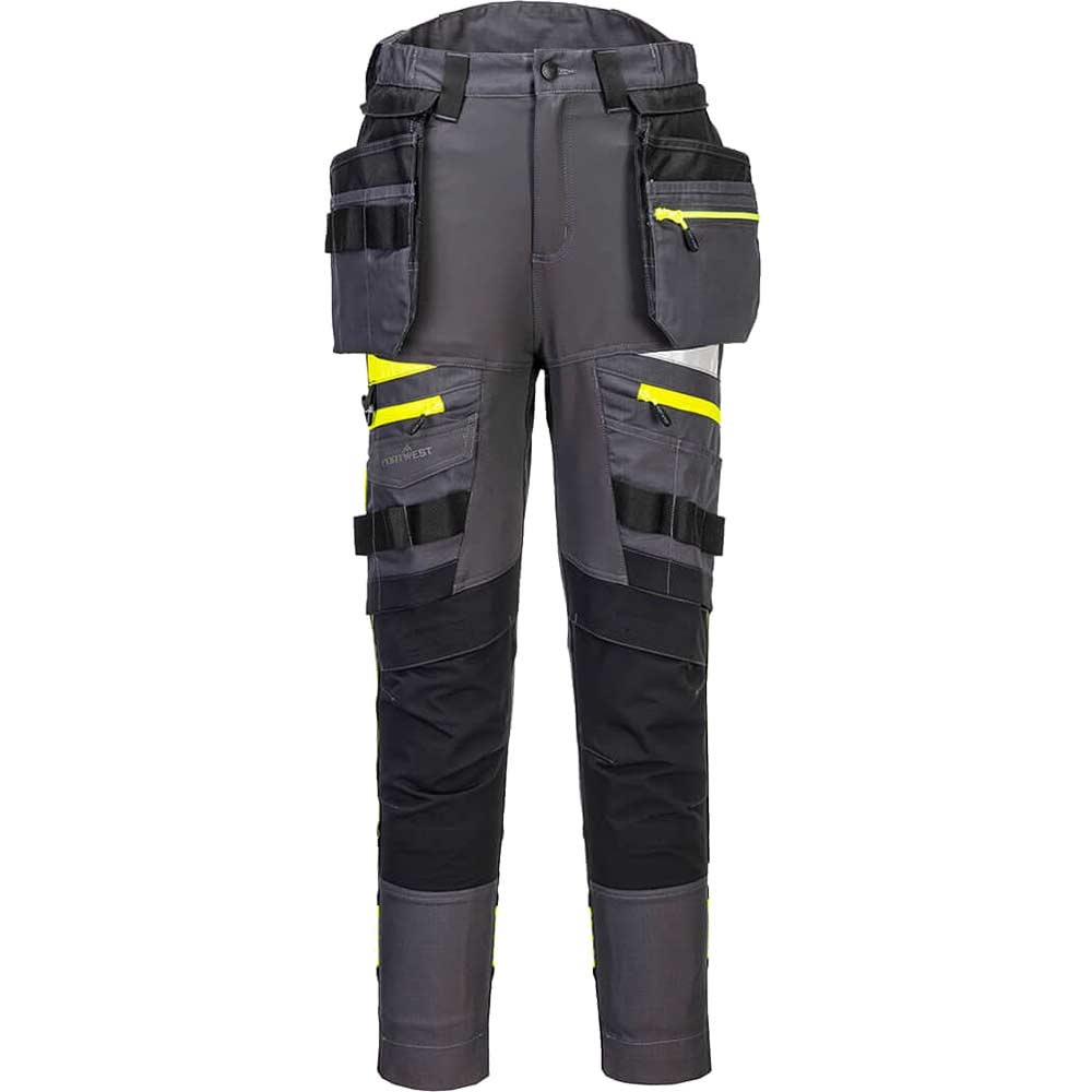 Portwest DX4 Womens Detachable Holster Pocket Trousers Metal Grey 34" 31