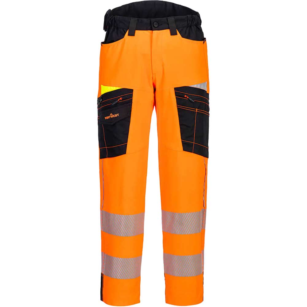 Portwest DX4 Hi Vis Service Trousers Orange / Black 40" 31
