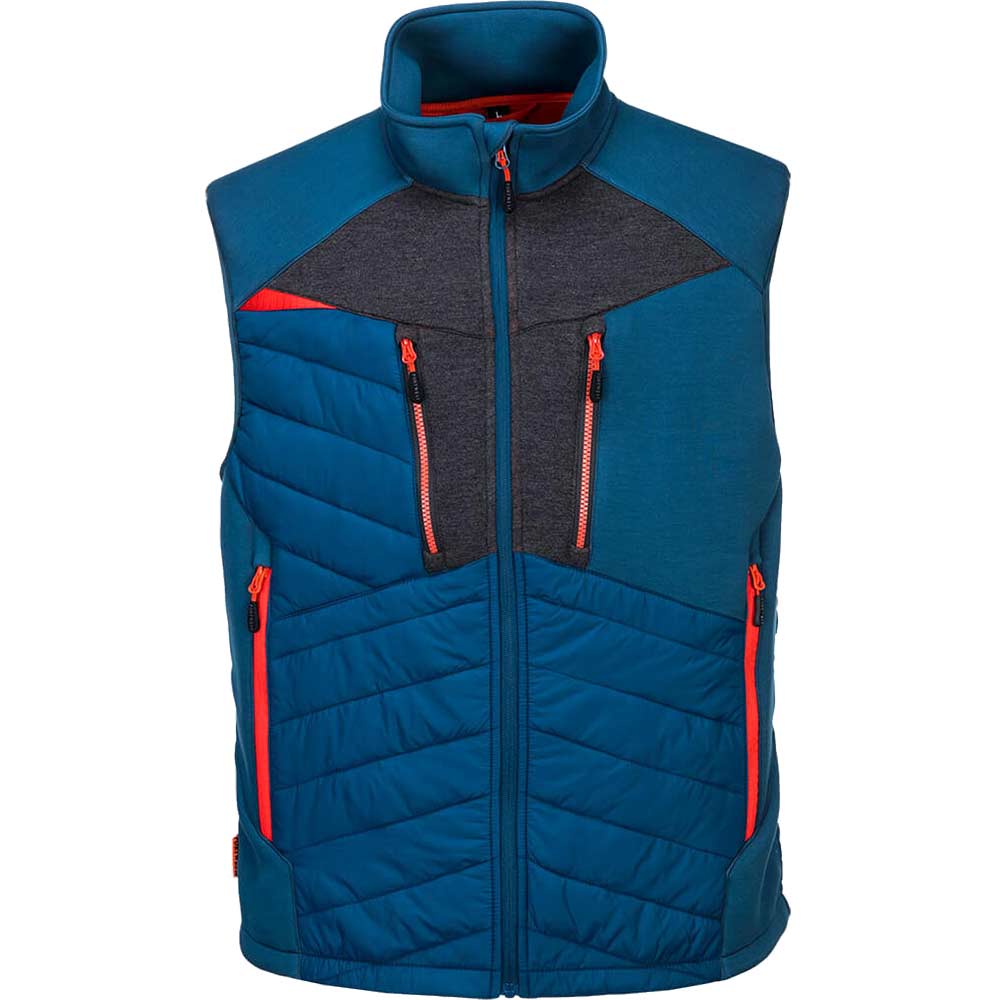 Image of Portwest DX4 Mens Hybrid Baffle Gilet Metro Blue 3XL