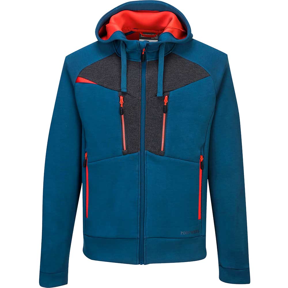 Image of Portwest DX4 Mens Zipped Hoodie Metro Blue L