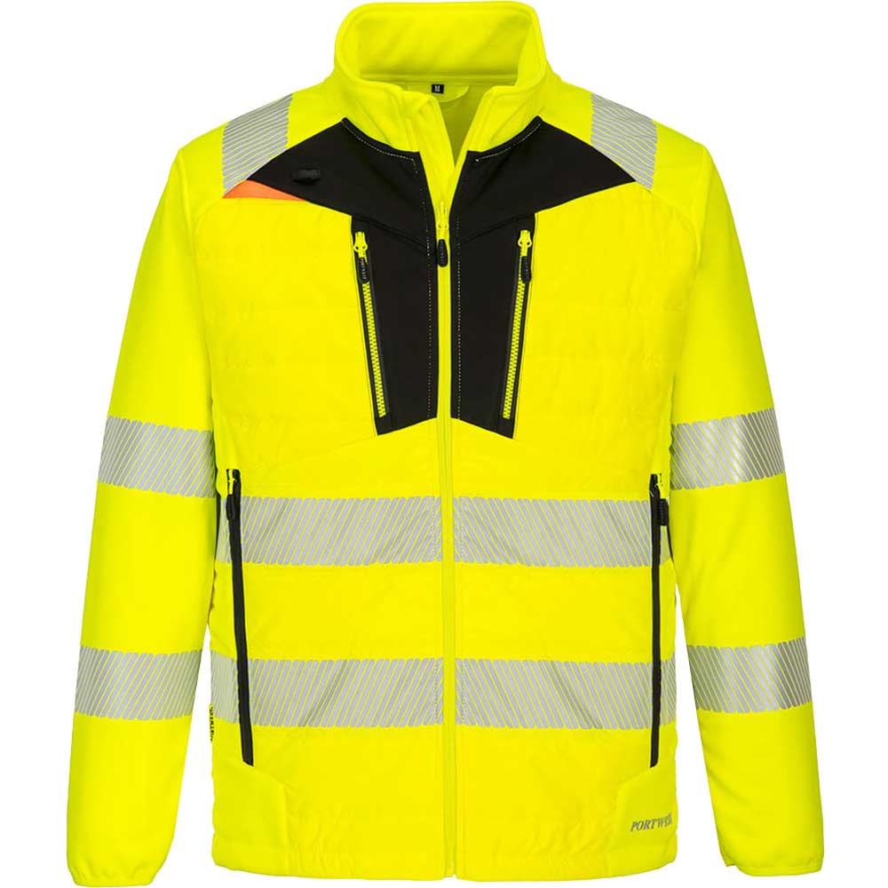 Portwest DX4 Hi Vis Hybrid Baffle Jacket Yellow / Black 4XL