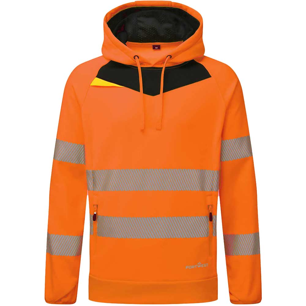 Portwest DX4 Hi Vis Overhead Hoodie Orange / Black 3XL