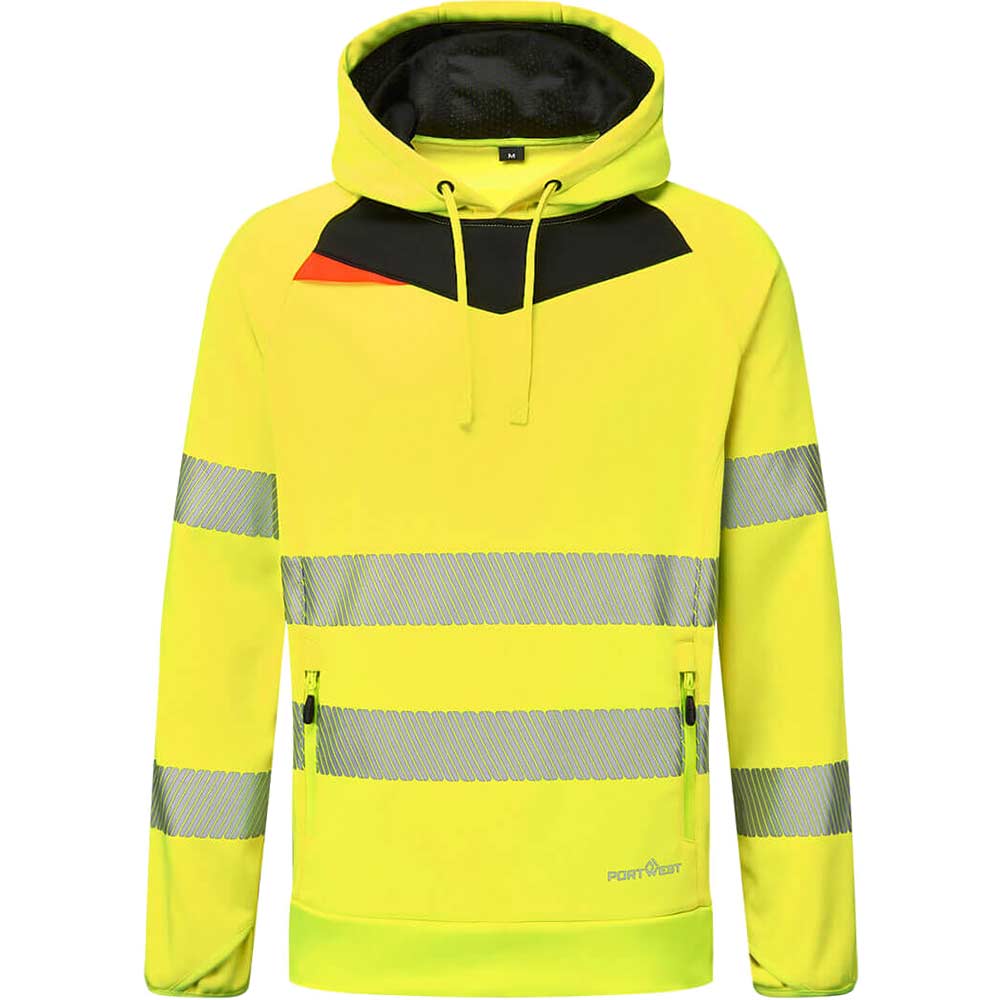 Portwest DX4 Hi Vis Overhead Hoodie Yellow / Black 3XL