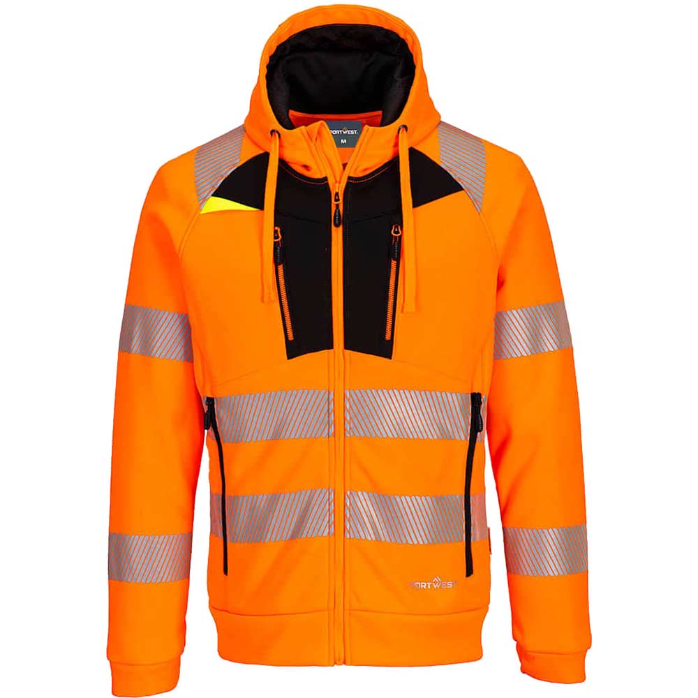 Portwest DX4 Hi Vis Hoodie Orange / Black XL