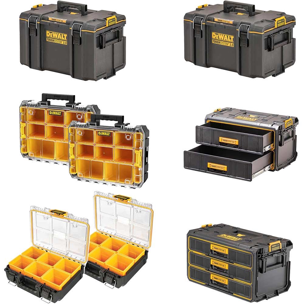 DeWalt Piece Tool Box and Organiser Set Tool Box Stacks