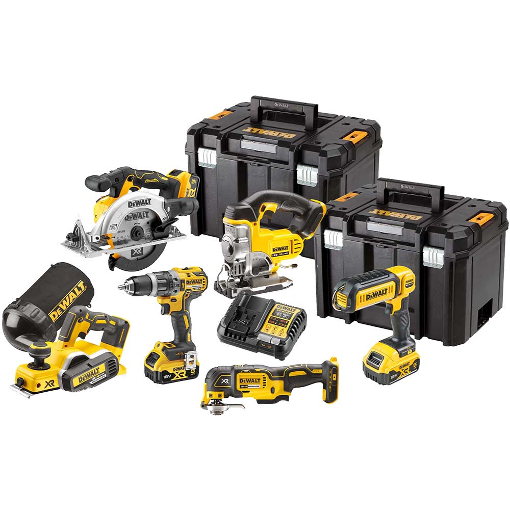 DeWalt DCK667P3T 18v XR Cordless Brushless 6 Piece Power Tool Kit 3 x 5ah Li-ion Charger Case