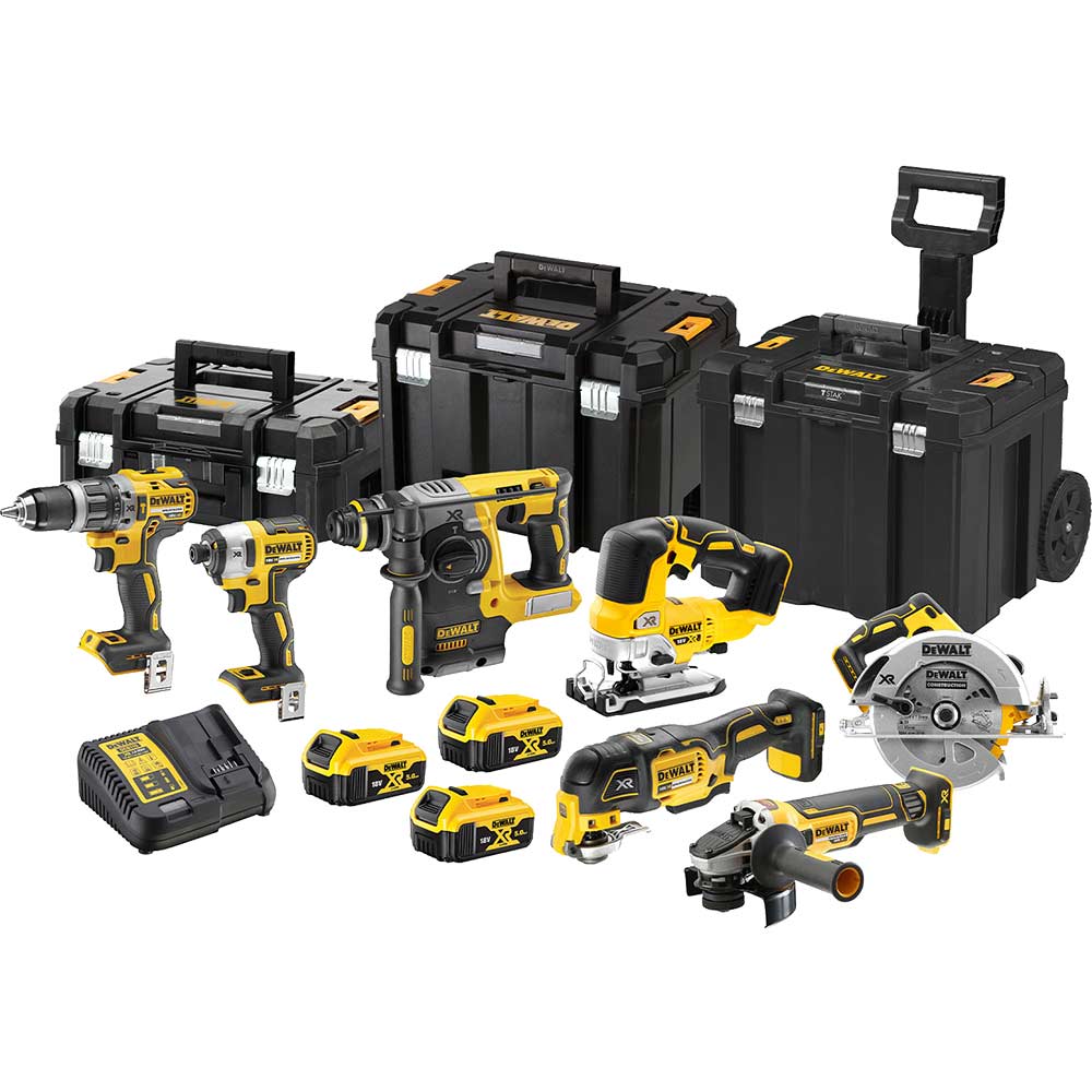 Dewalt DCK755P3T XR Brushless 7 Piece Power Tool Kit 3 x 5ah Li-ion Charger Case