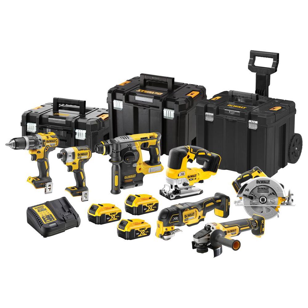DeWalt DCK755P3T XR Brushless 7 Piece Power Tool Kit 3 x 5ah Li-ion Battery Charger Case