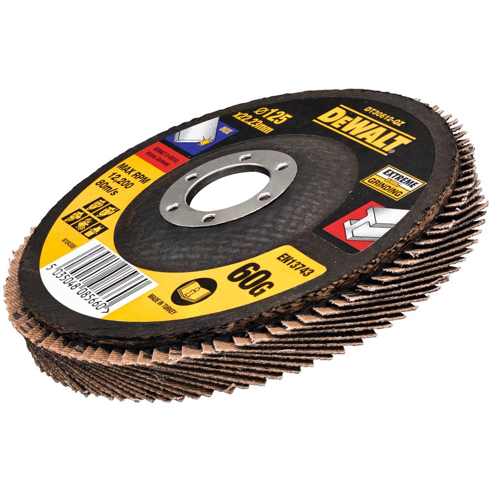 Dewalt Extreme Zirconium Oxide Flap Disc 125mm 60g Pack Of 1