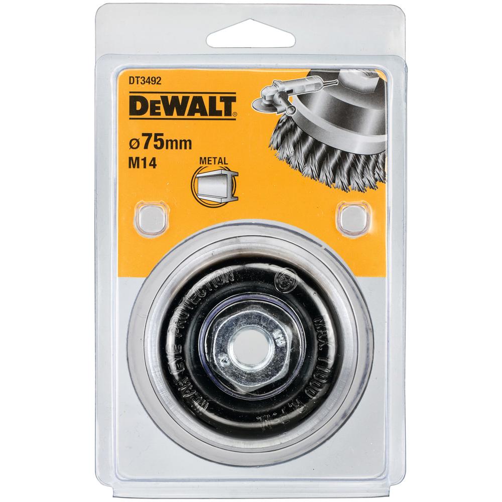 Dewalt Twist Knot Wire Cup Brush 75mm M14 Thread