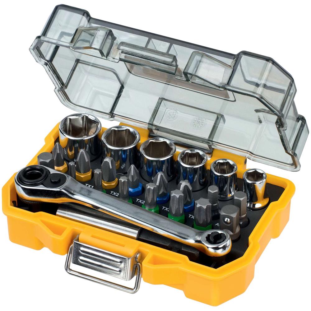 DeWalt 24 Piece 1/4" Drive Socket and Screwdriver Bit Set 1/4