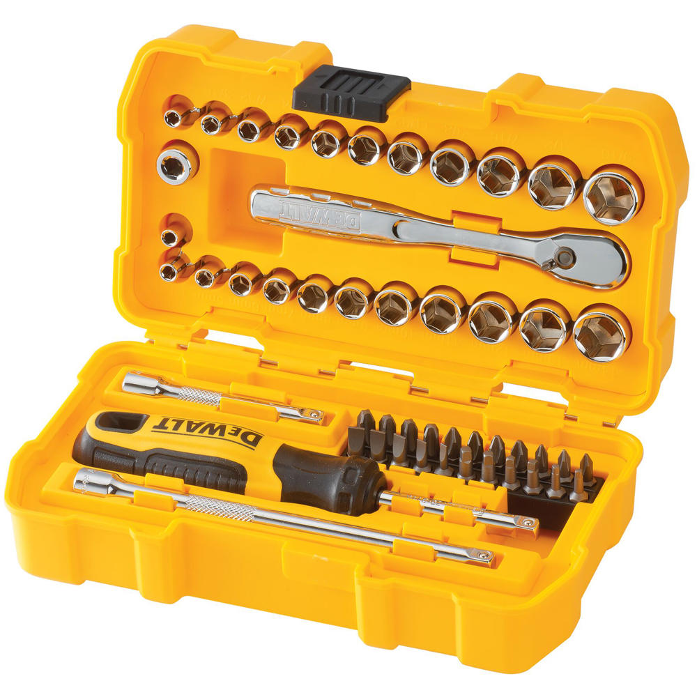 DeWalt 50 Piece 1/4" Drive Socket and Bit Set Metric and Imperial 1/4
