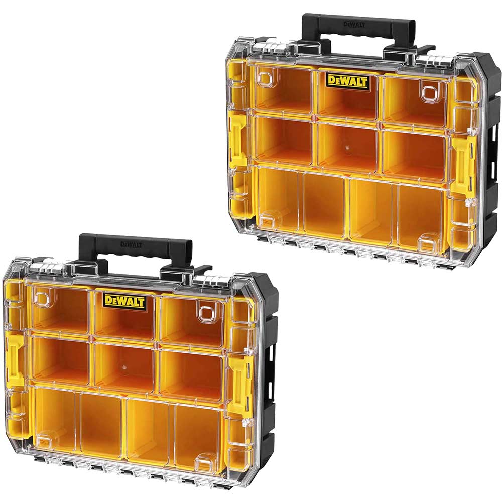 DeWalt DWST82968-1 2 Piece TSTAK Water Sealed Organiser Tool Case Set