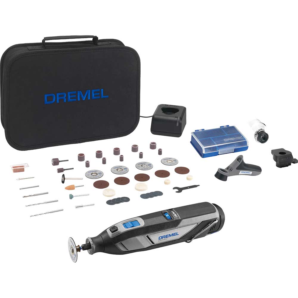 Dremel 8240 12v Cordless Rotary Multi Tool 45 Accesssory Kit 1 x 2ah Li-ion Charger Case