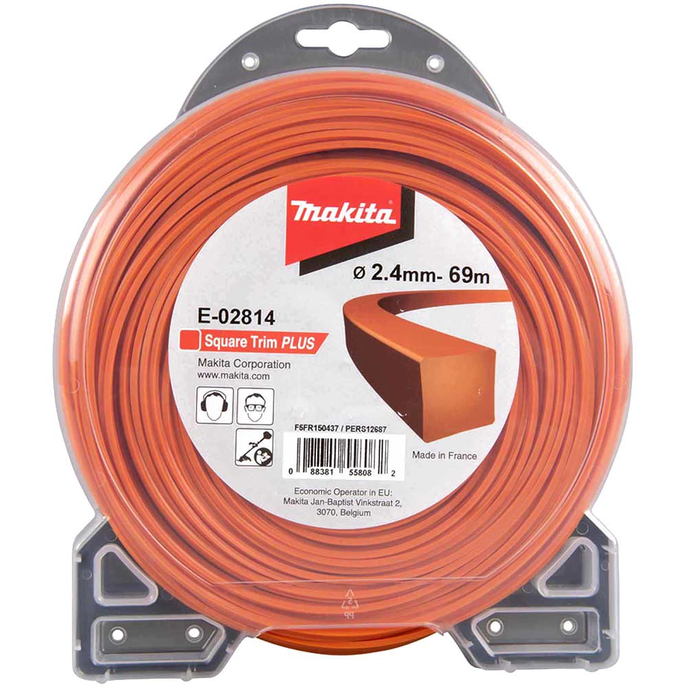 Makita Square Trim Plus Orange Grass Trimmer Line 2.4mm 69m
