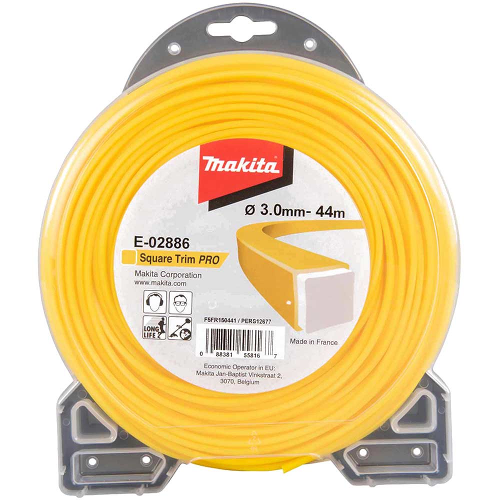 Click to view product details and reviews for Makita Square Trim Pro Yellow Grass Trimmer Line 3mm 44m.