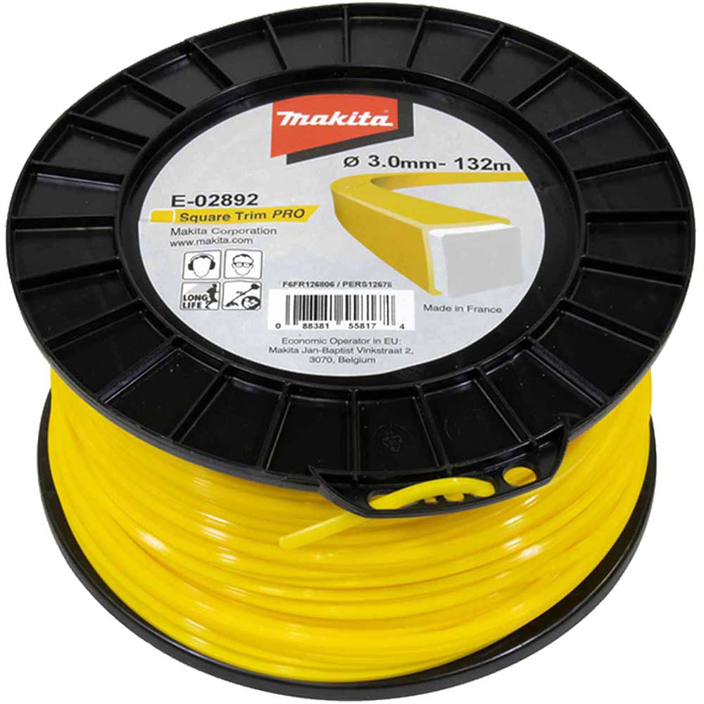 Click to view product details and reviews for Makita Square Trim Pro Yellow Grass Trimmer Line 3mm 132m.