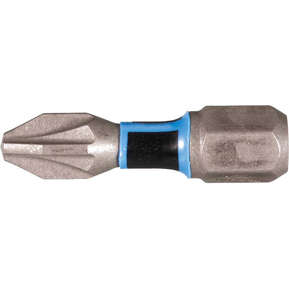 Image of Makita Impact Premier Torsion Pozi Screwdriver Bits PZ2 25mm Pack of 2