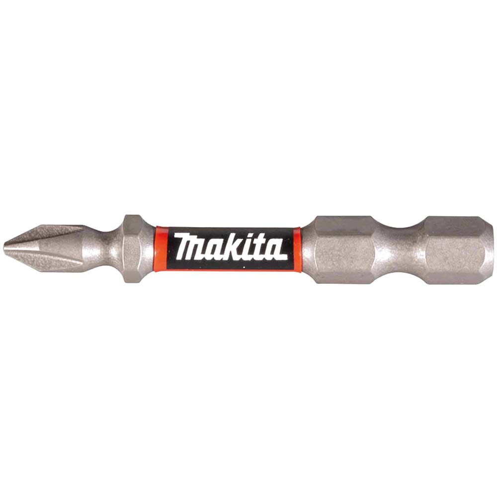 Image of Makita Impact Premier Double Torsion Philips Screwdriver Bits PH1 50mm Pack of 2