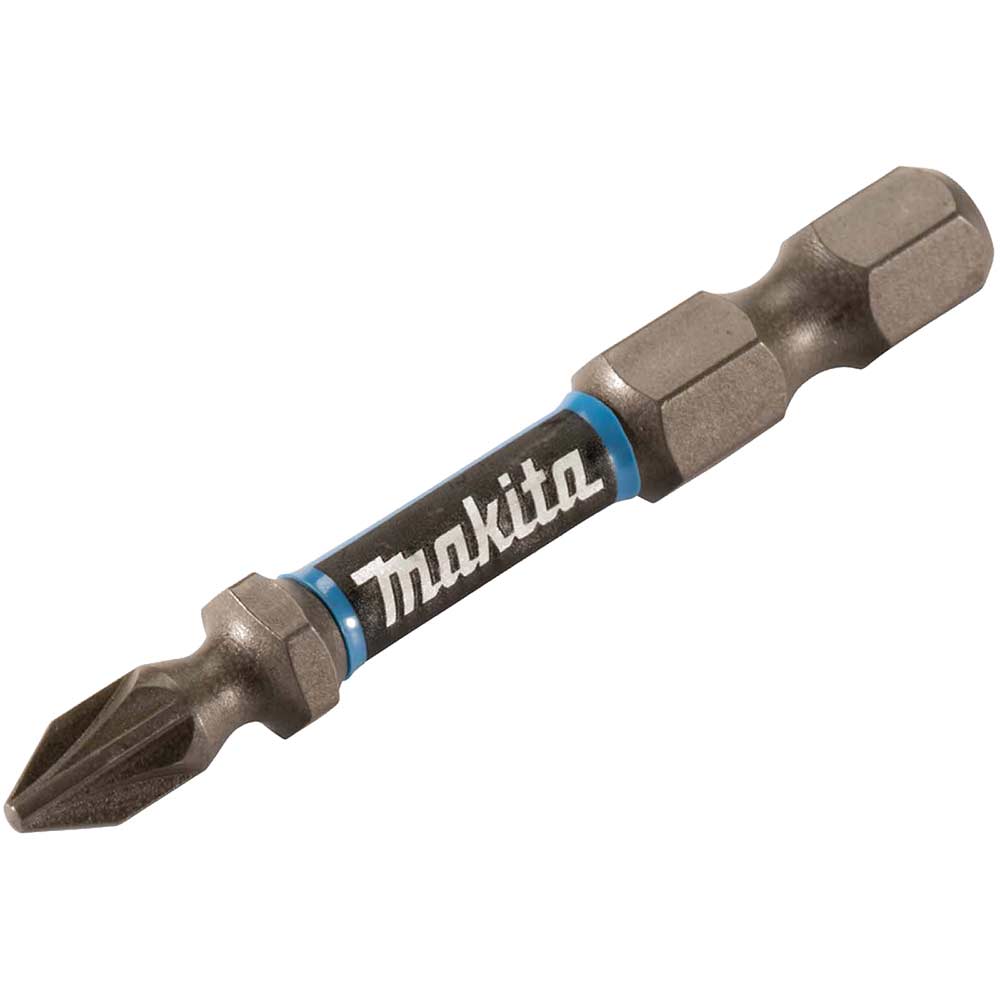 Image of Makita Impact Premier Double Torsion Pozi Screwdriver Bits PZ1 50mm Pack of 2