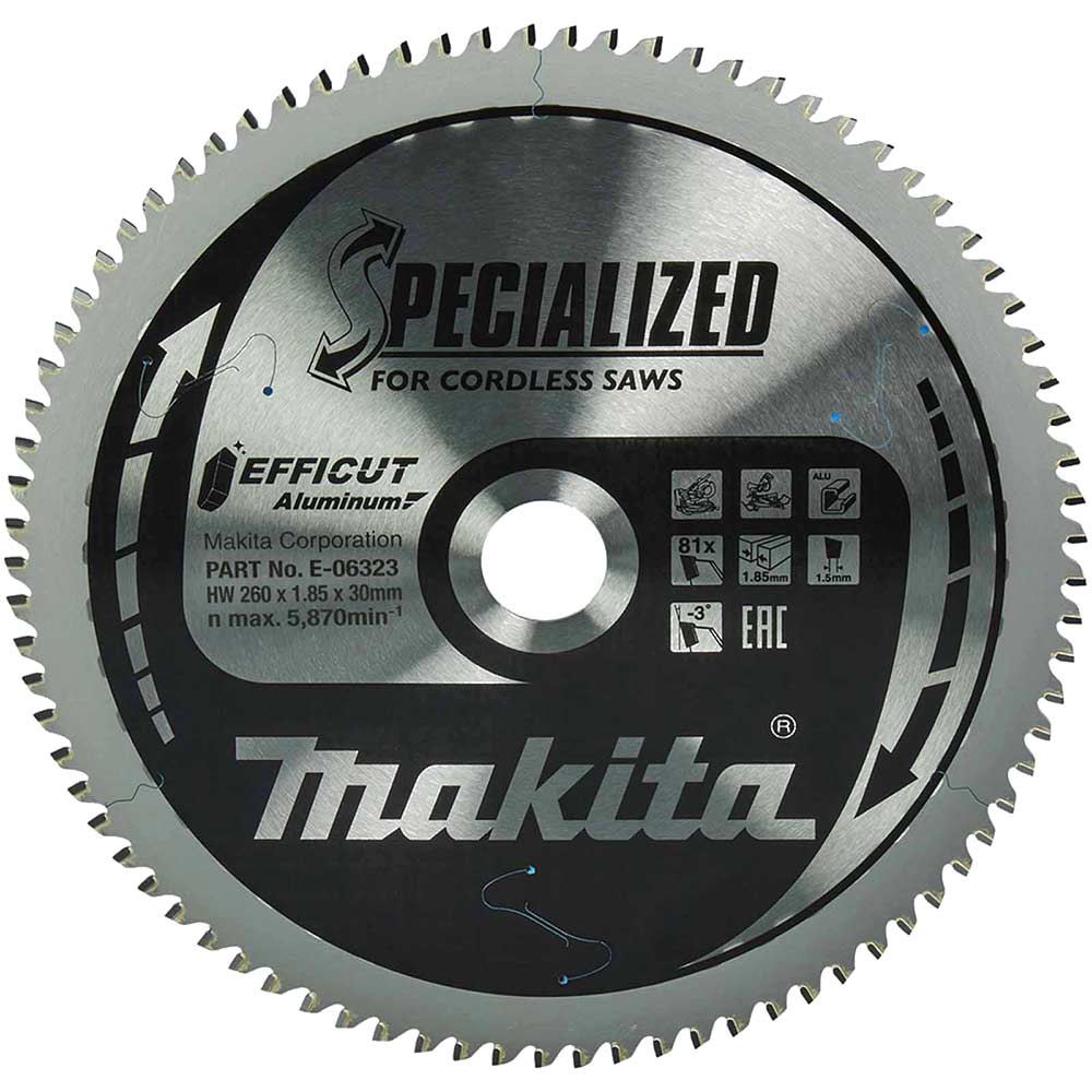 Image of Makita SPECIALIZED Efficut Circular Saw Blade for Aluminium Cutting