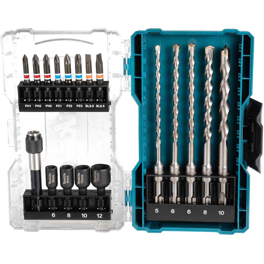 18 Piece SDS Plus Drill and Screwdriver Bit Set