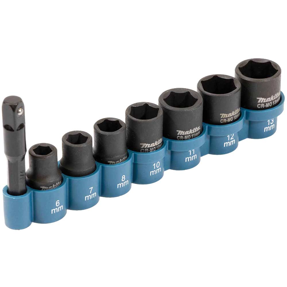 Makita 8 Piece 1/4" Drive Impact Socket Set 1/4
