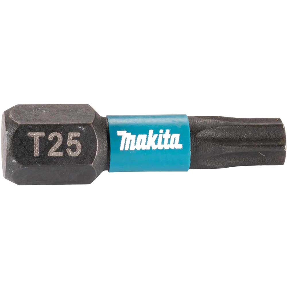 Makita Impact Black Torsion Torx Screwdriver Bits T25 25mm Pack of 25 in UK Specification
