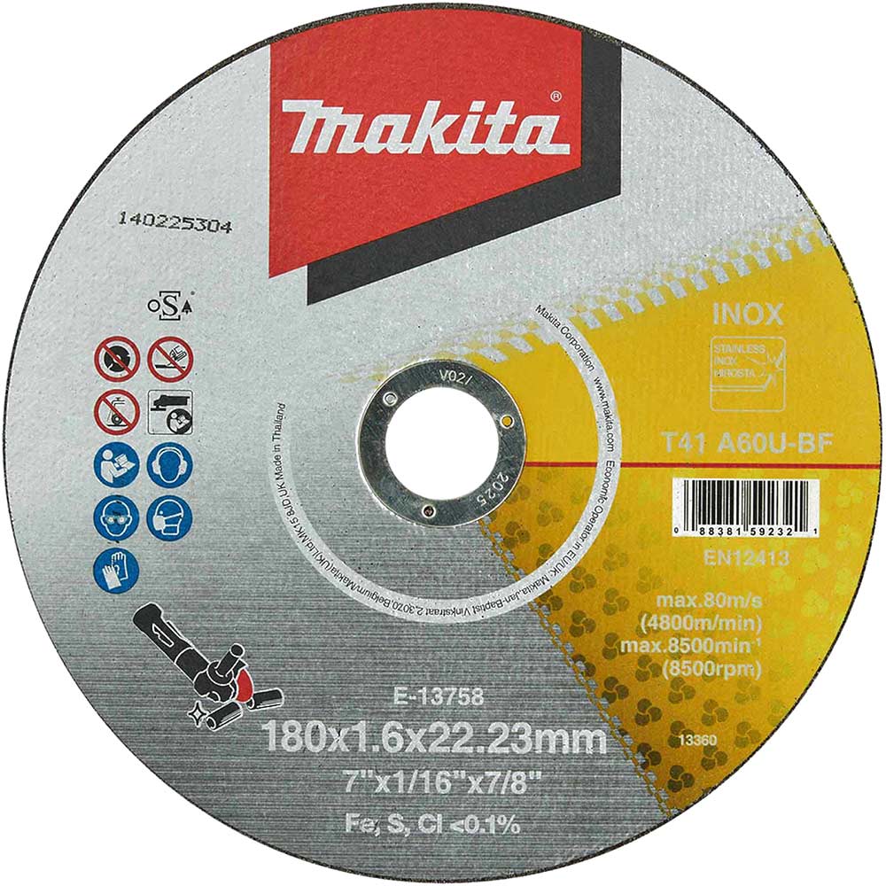 Image of Makita A60U Thin Stainless Steel Cutting Discs