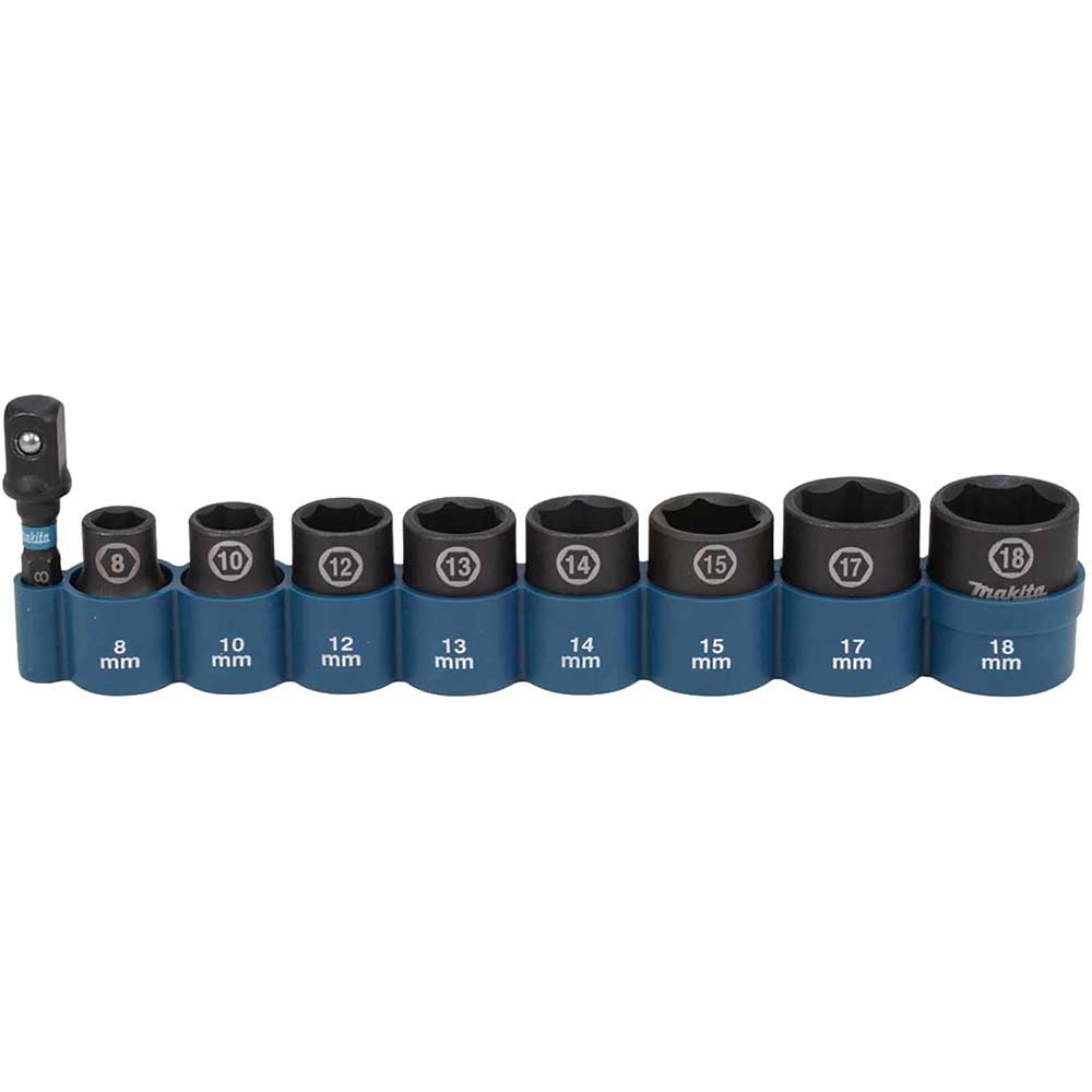 Makita 9 Piece 3/8" Drive Impact Socket Set 3/8