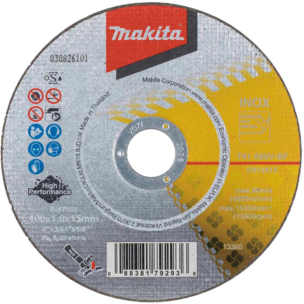Image of Makita A60V Thin Stainless Steel Cutting Discs
