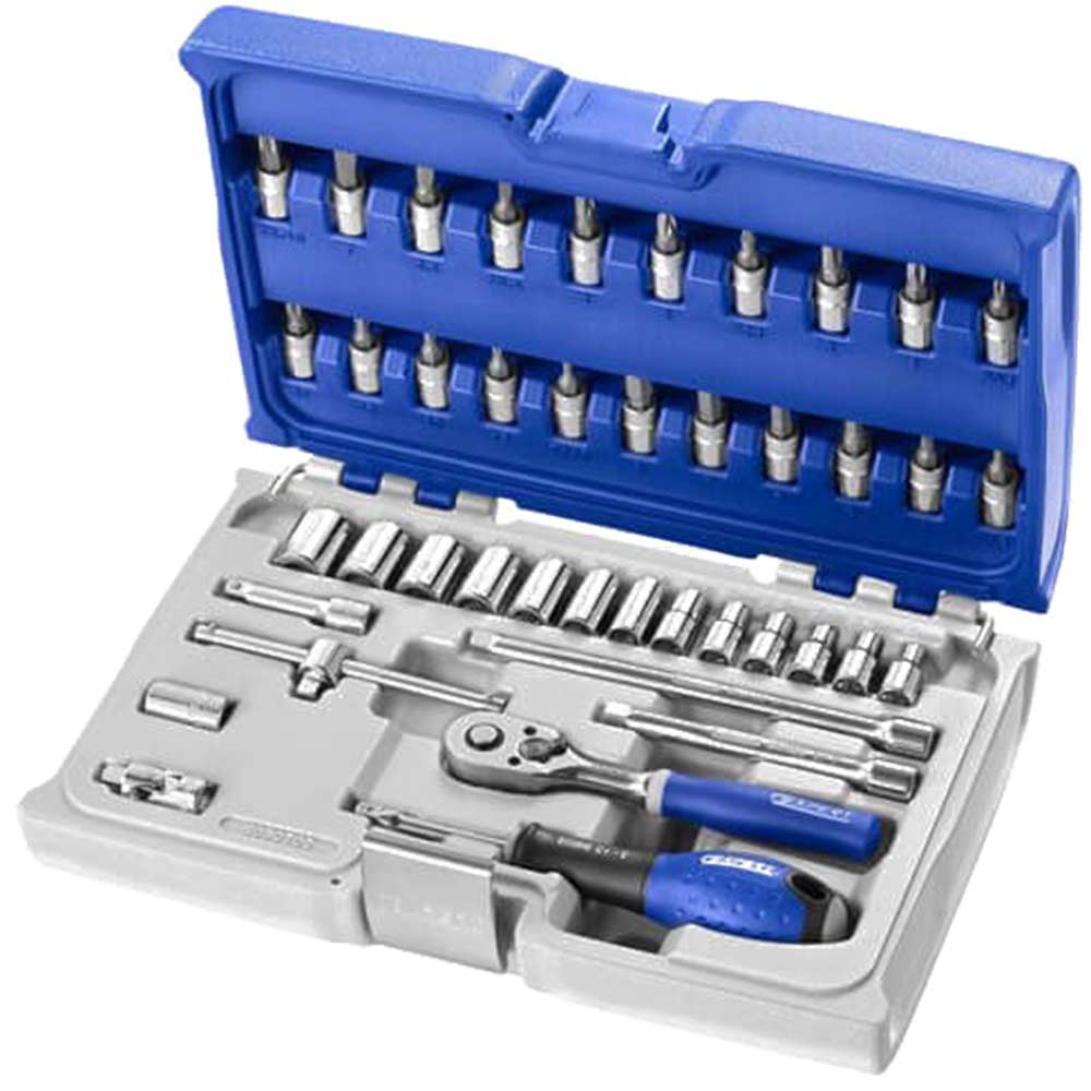 Expert by Facom 42 Piece 1/4" Drive Hex Socket and Socket Bit Set Metric 1/4