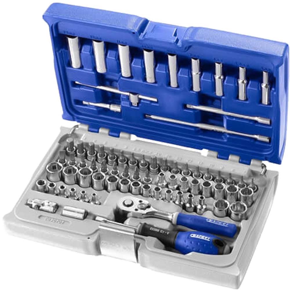 Expert by Facom 73 Piece 1/4" Drive Hex, Bi Hex Socket and Screwdriver Bit Set Metric 1/4