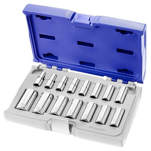 Image of Expert by Facom 15 Piece 3/8" Drive Deep Hex Socket Set Metric 3/8"